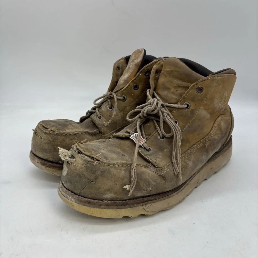 Red Wing Shoes Boots Mens 10.5 2E EE Beige Waterproof Chukka Vibram Work SR 2461